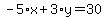 -5%2Ax%2B3%2Ay=30