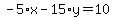-5%2Ax-15%2Ay=10