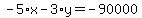 -5%2Ax-3%2Ay=-90000