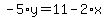 -5%2Ay=11-2%2Ax