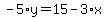 -5%2Ay=15-3%2Ax