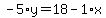 -5%2Ay=18-1%2Ax