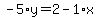-5%2Ay=2-1%2Ax