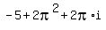 -5%2B2pi%5E2%2B2pi%2Ai+