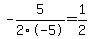 -5%2F2%2F-5=1%2F2