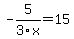 -5%2F3x=15