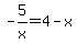 -5%2Fx=4-x
