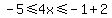 -5%3C=4x%3C=-1%2B2