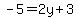 -5=2y%2B3