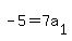 -5=7a%5B1%5D+