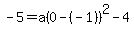 -5=a%280-%28-1%29%29%5E2-4