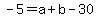 -5=a%2Bb-30