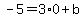 -5+=+3%2A0%2Bb