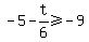 -5-t%2F6%3E=-9