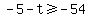 -5-t%3E=-54