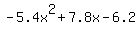 -5.4x%5E2%2B7.8x-6.2