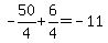 -50%2F4%2B6%2F4=-11