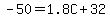 -50=1.8C%2B32