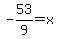 -53%2F9=x