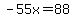 -55x=88