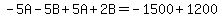 -5A-5B%2B5A%2B2B=-1500%2B1200