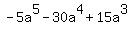 -5a%5E5-30a%5E4%2B15a%5E3