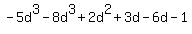 -5d%5E3-8d%5E3%2B2d%5E2%2B3d-6d-1