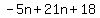 -5n%2B21n%2B18