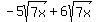 -5sqrt%287x%29%2B6sqrt%287x%29