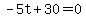 -5t%2B30+=+0