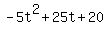 -5t%5E2%2B25t%2B20
