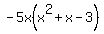 -5x%28x%5E2%2Bx-3%29