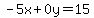 -5x%2B0y=15