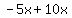 -5x%2B10x