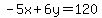 -5x%2B6y=120