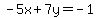-5x%2B7y=-1