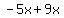 -5x%2B9x