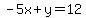 -5x%2By=12