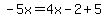 -5x=4x-2%2B5