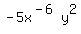 -5x%5E%28-6%29y%5E2