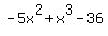 -5x%5E2%2Bx%5E3-36