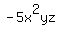 -5x%5E2yz