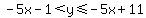 -5x-1%3Cy%3C=-5x%2B11