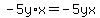 -5y%2Ax=-5yx