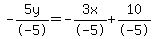 -5y%2F-5=-3x%2F-5%2B10%2F-5