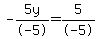 -5y%2F-5=5%2F-5