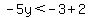 -5y%3C-3%2B2