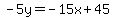 -5y=-15x%2B45