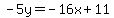 -5y=-16x%2B11