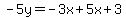 -5y=-3x%2B5x%2B3